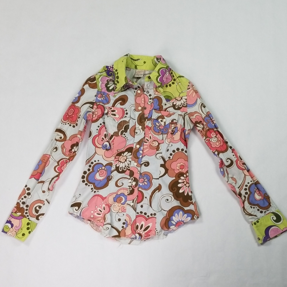 True Religion Western Style Pearl Snap Shirt